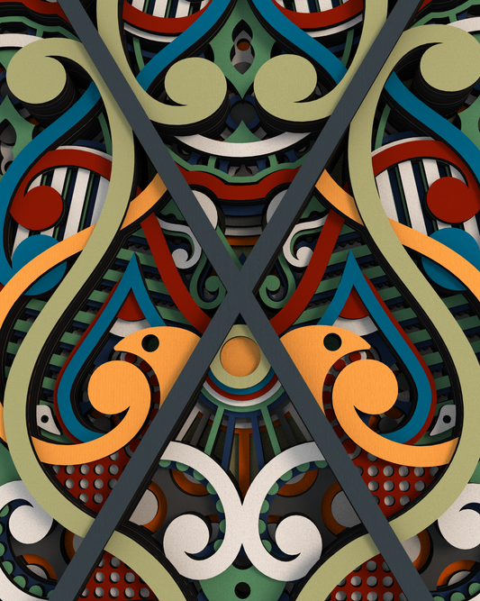 Intarsia | 80x46 cm
